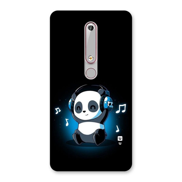 Adorable Panda Enjoying Music Back Case for Nokia 6.1