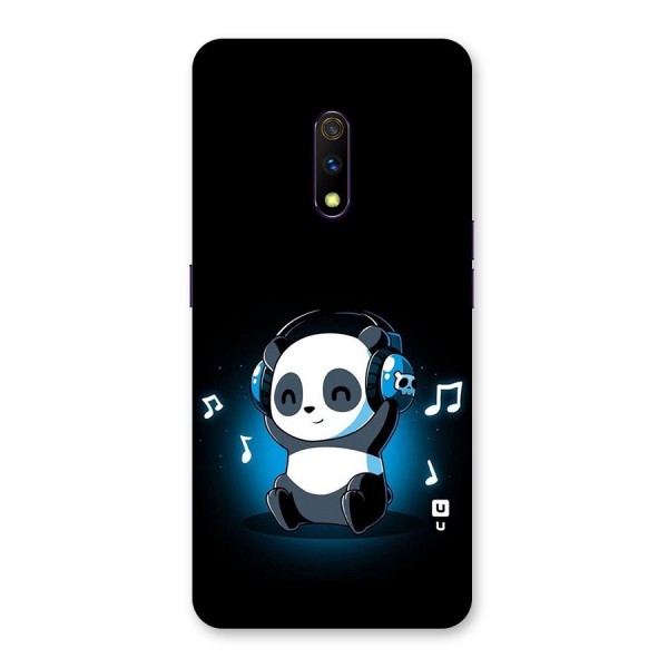 Adorable Panda Enjoying Music Back Case for Realme X