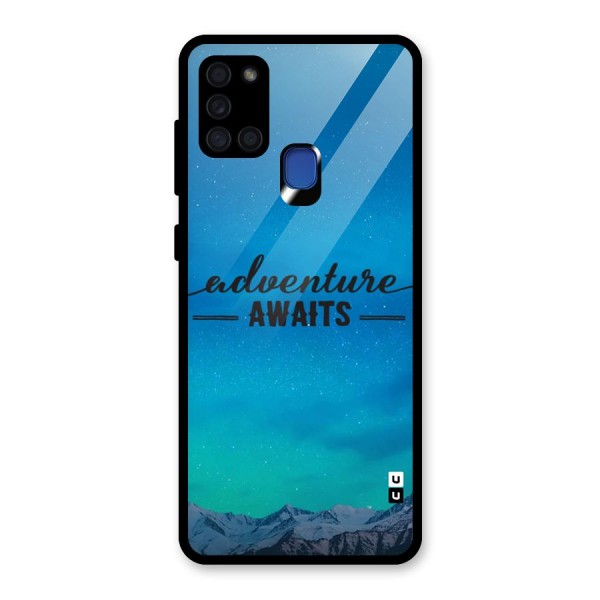 Adventure Awaits Glass Back Case for Galaxy A21s