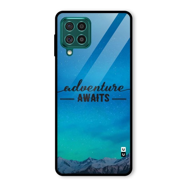 Adventure Awaits Glass Back Case for Galaxy F62