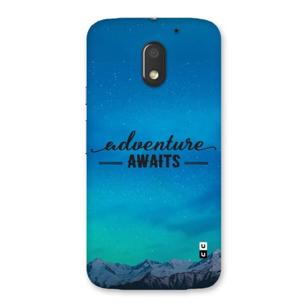 Adventure Awaits Back Case for Moto E3 Power