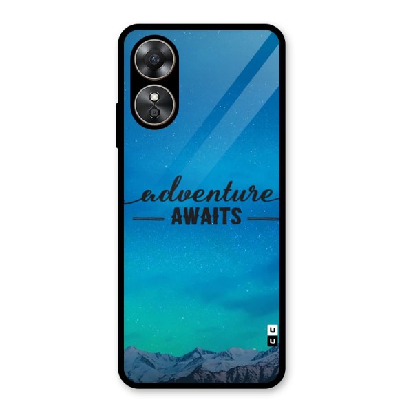 Adventure Awaits Glass Back Case for Oppo A17