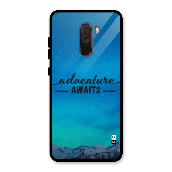 Adventure Awaits Glass Back Case for Poco F1