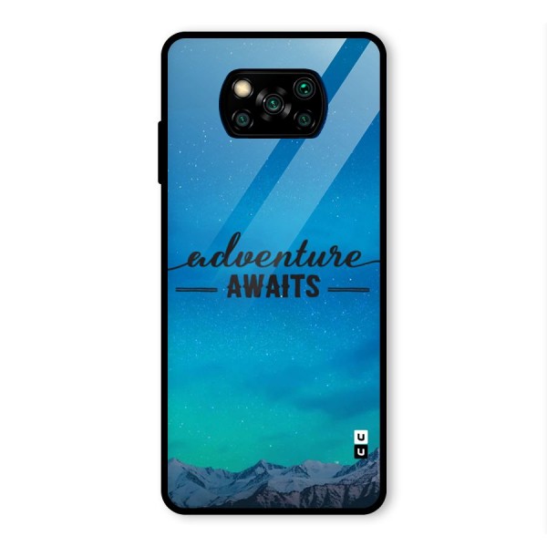 Adventure Awaits Glass Back Case for Poco X3 Pro