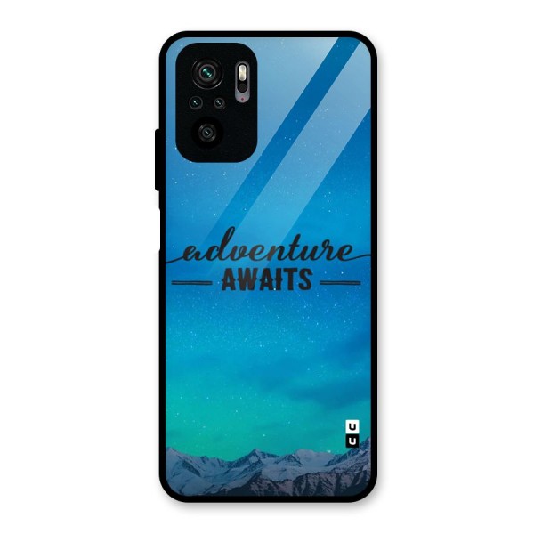 Adventure Awaits Glass Back Case for Redmi Note 10