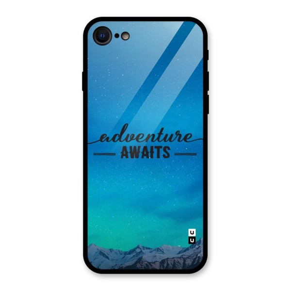 Adventure Awaits Glass Back Case for iPhone 8