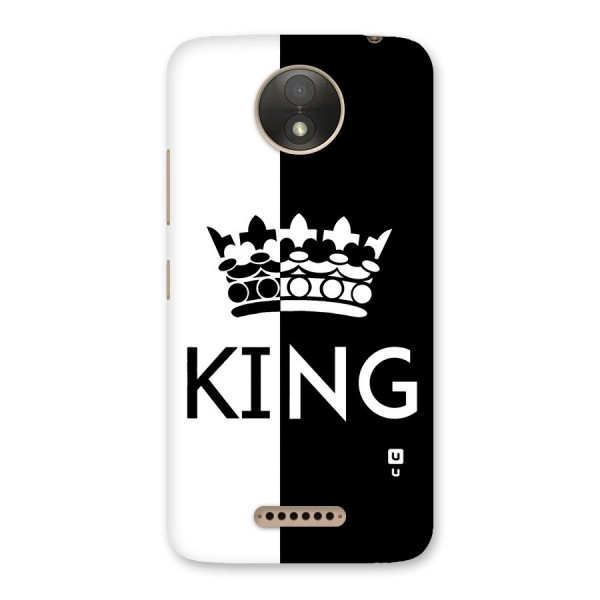 Aesthetic Crown King Back Case for Moto C Plus