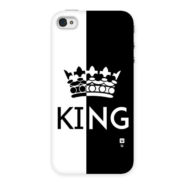 Aesthetic Crown King Back Case for iPhone 4 4s