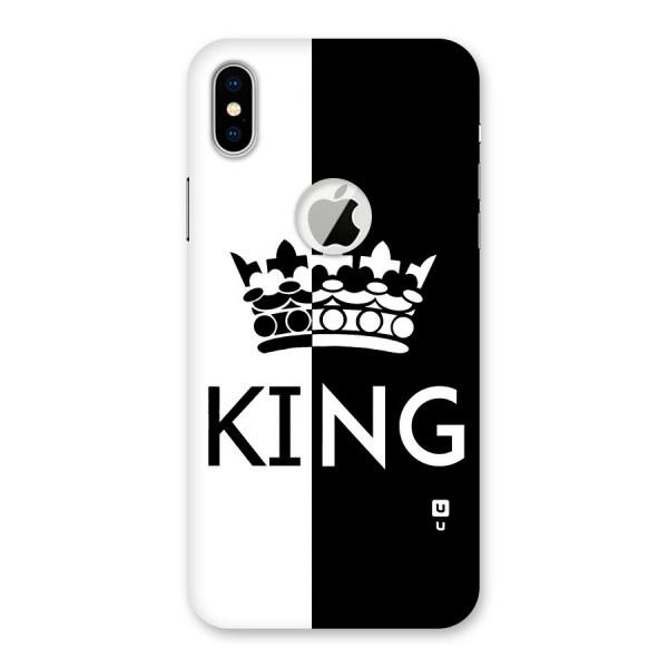 Aesthetic Crown King Back Case for iPhone XS Logo Cut