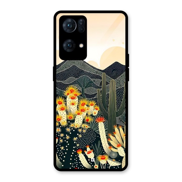 Aesthetic Desert Glass Back Case for Oppo Reno7 Pro 5G