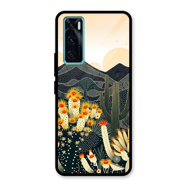 Aesthetic Desert Glass Back Case for Vivo V20 SE