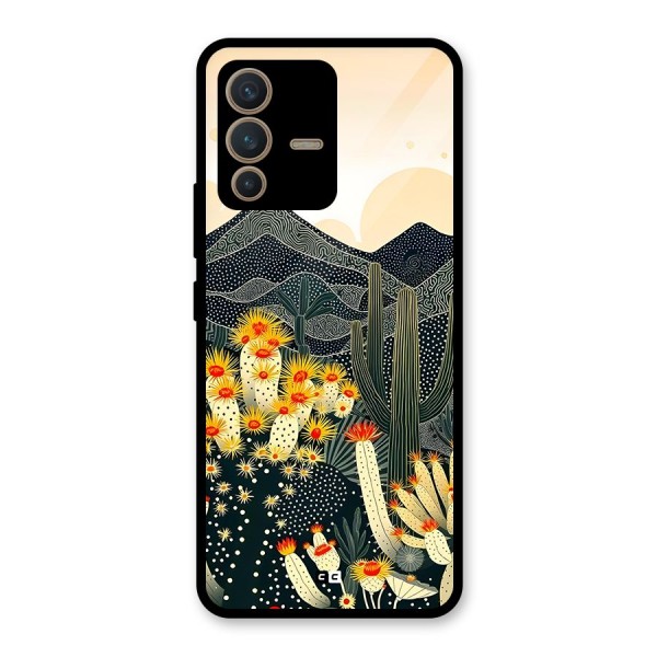 Aesthetic Desert Glass Back Case for Vivo V23 5G