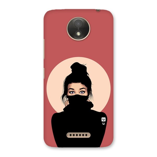 Aesthetic Digital Art Girl Back Case for Moto C Plus