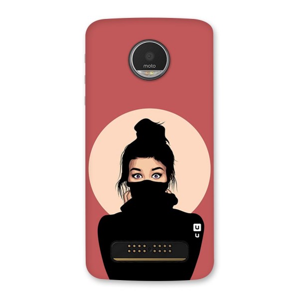 Aesthetic Digital Art Girl Back Case for Moto Z Play