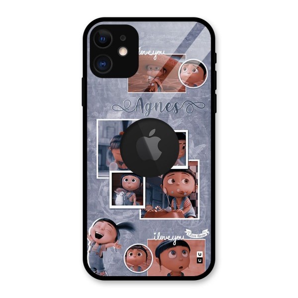 Agnes Glass Back Case for iPhone 11 Logo Cut