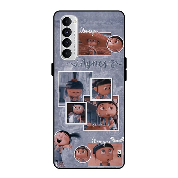 Agnes Metal Back Case for Oppo Reno4 Pro