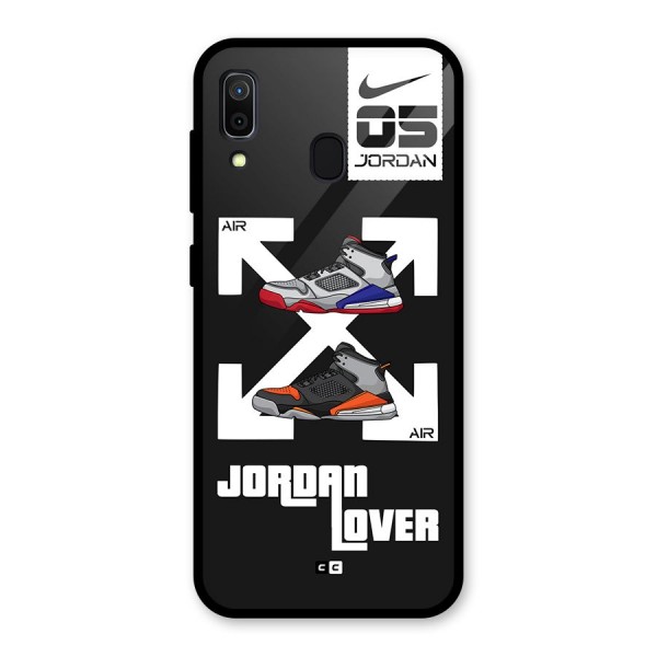 Air Shoe Lover Glass Back Case for Galaxy A30