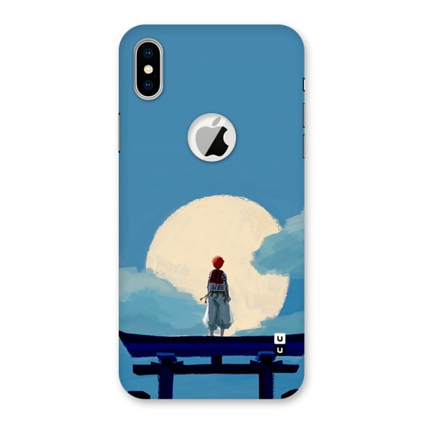 Akaza Waiting Back Case for iPhone XS Logo Cut