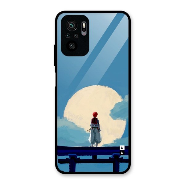 Akaza Waiting Glass Back Case for Redmi Note 10