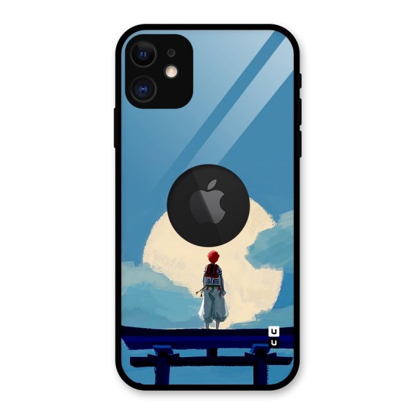 Akaza Waiting Glass Back Case for iPhone 11 Logo Cut