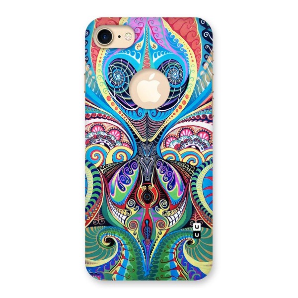 Alien Psychedelic Art Back Case for iPhone 8 Logo Cut