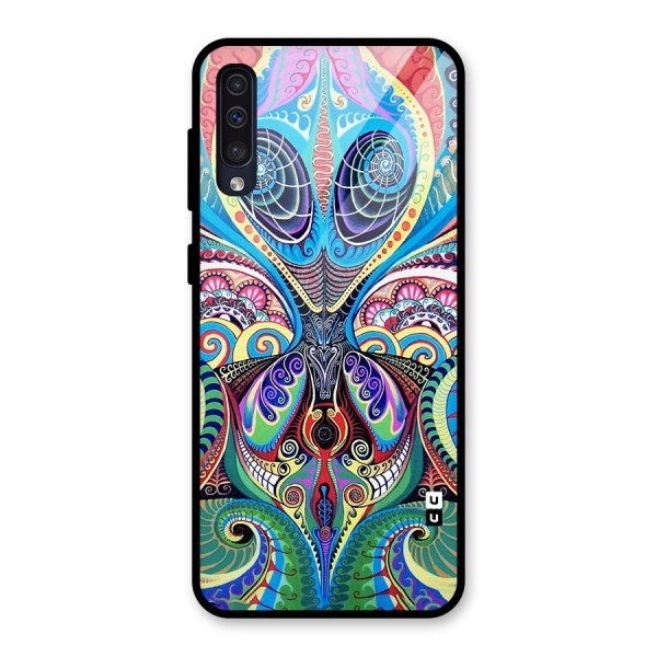 Alien Psychedelic Art Glass Back Case for Galaxy A50s