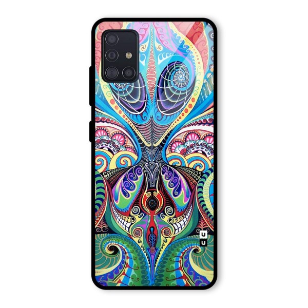 Alien Psychedelic Art Glass Back Case for Galaxy A51