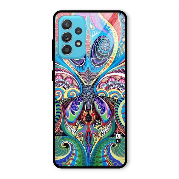 Alien Psychedelic Art Glass Back Case for Galaxy A52s 5G