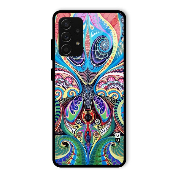 Alien Psychedelic Art Glass Back Case for Galaxy A53 5G