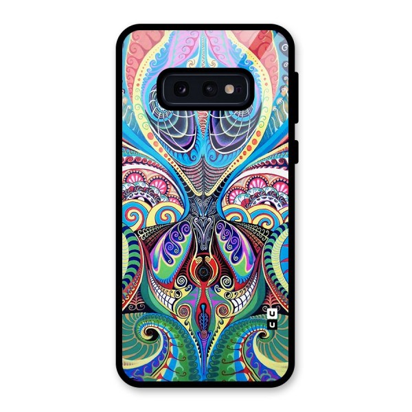 Alien Psychedelic Art Glass Back Case for Galaxy S10e