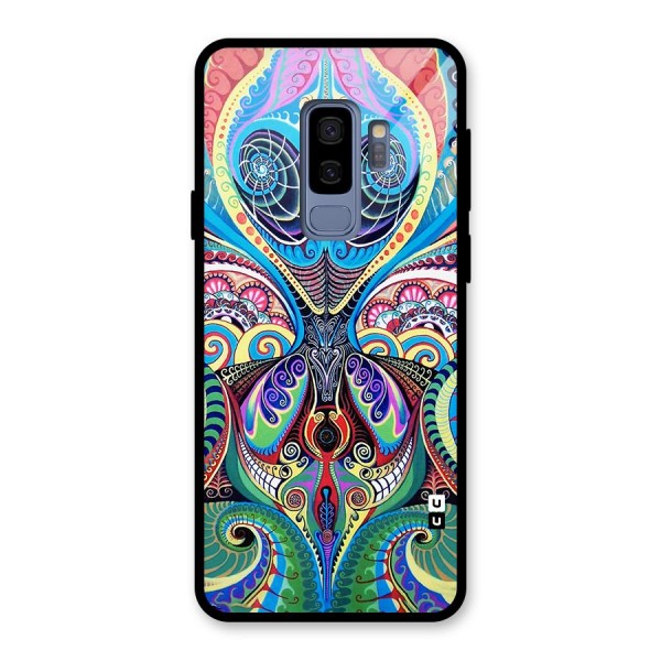 Alien Psychedelic Art Glass Back Case for Galaxy S9 Plus