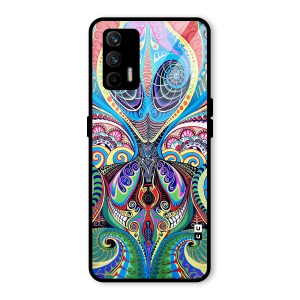 Alien Psychedelic Art Glass Back Case for Realme X7 Max