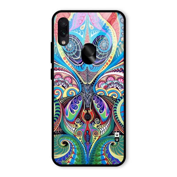 Alien Psychedelic Art Glass Back Case for Redmi Note 7