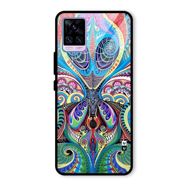 Alien Psychedelic Art Glass Back Case for Vivo V20 Pro