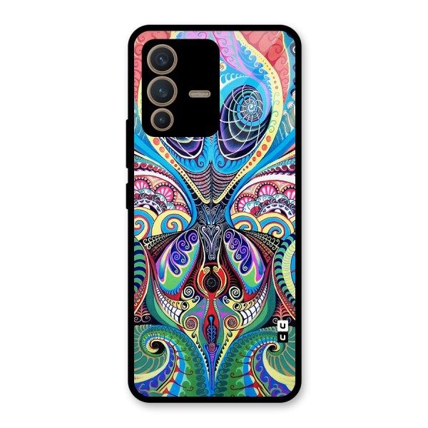 Alien Psychedelic Art Glass Back Case for Vivo V23 5G