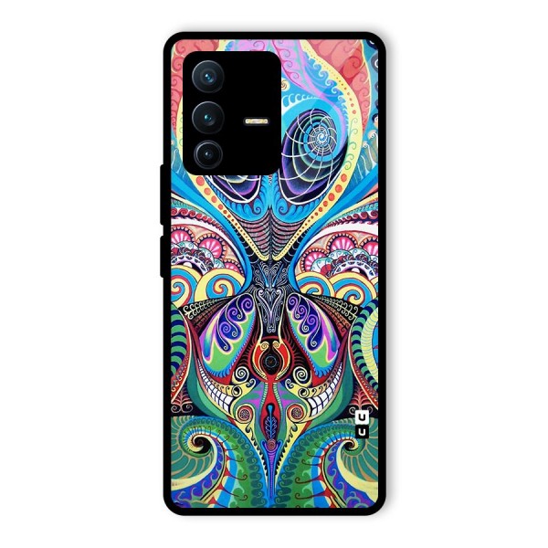 Alien Psychedelic Art Glass Back Case for Vivo V23 Pro