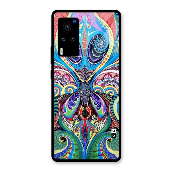 Alien Psychedelic Art Glass Back Case for Vivo X60 Pro