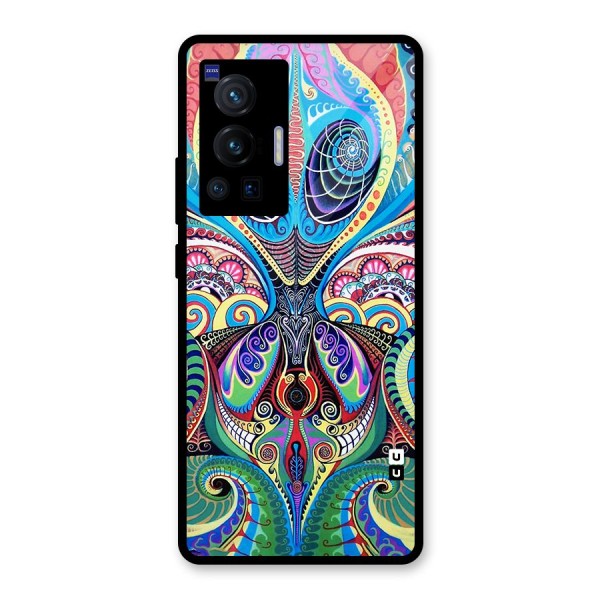 Alien Psychedelic Art Glass Back Case for Vivo X70 Pro