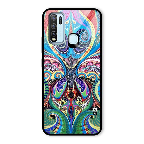 Alien Psychedelic Art Glass Back Case for Vivo Y30