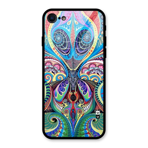 Alien Psychedelic Art Glass Back Case for iPhone SE 2020