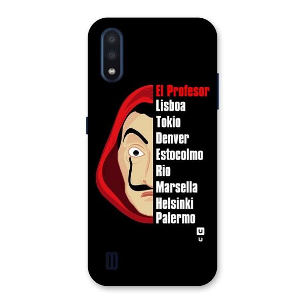 All Members Money Heist Back Case for Galaxy M01