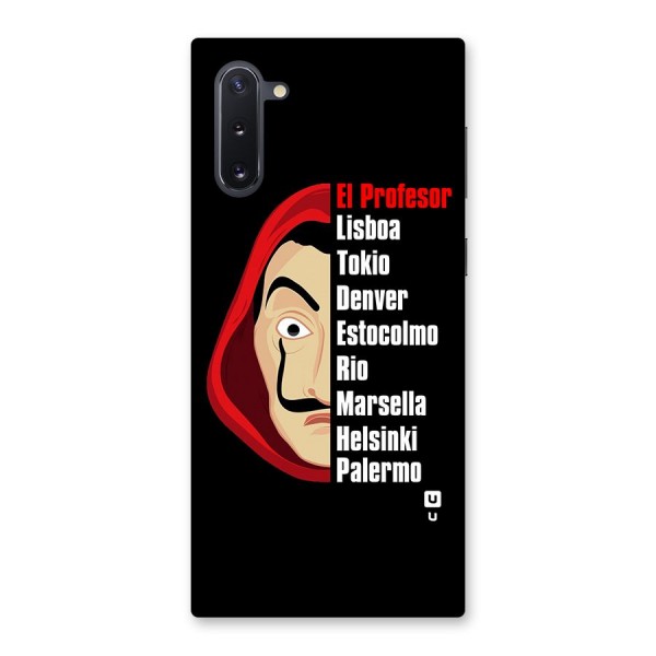 All Members Money Heist Back Case for Galaxy Note 10