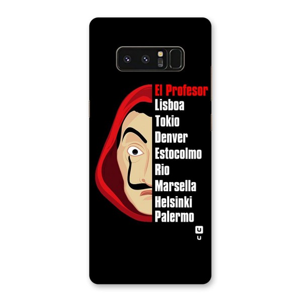 All Members Money Heist Back Case for Galaxy Note 8