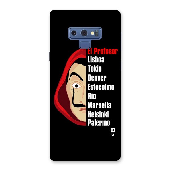 All Members Money Heist Back Case for Galaxy Note 9