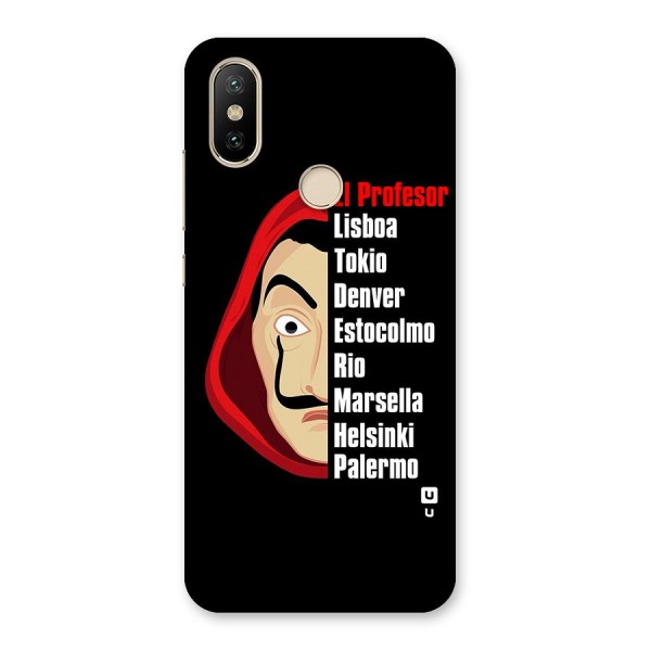 All Members Money Heist Back Case for Mi A2