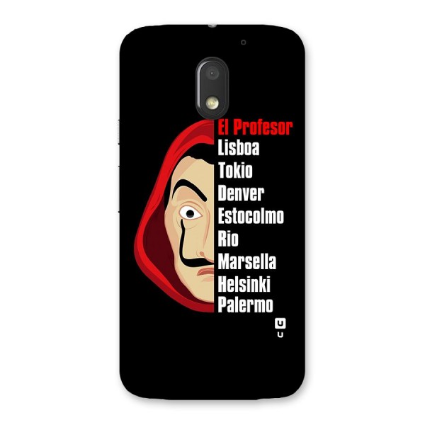 All Members Money Heist Back Case for Moto E3 Power