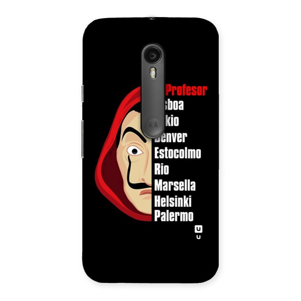 All Members Money Heist Back Case for Moto G3