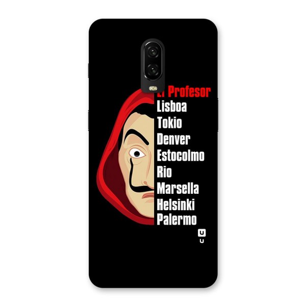 All Members Money Heist Back Case for OnePlus 6T