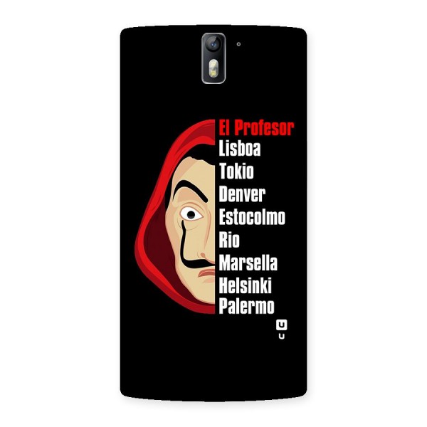 All Members Money Heist Back Case for One Plus One