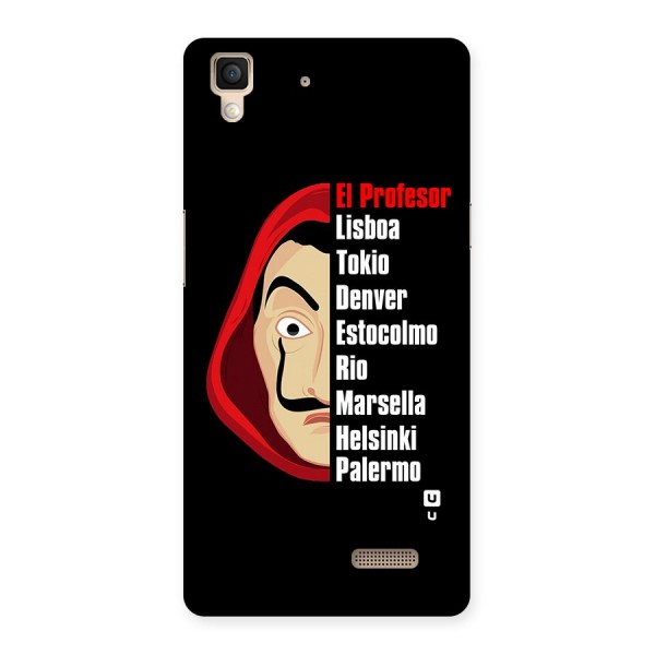 All Members Money Heist Back Case for Oppo R7